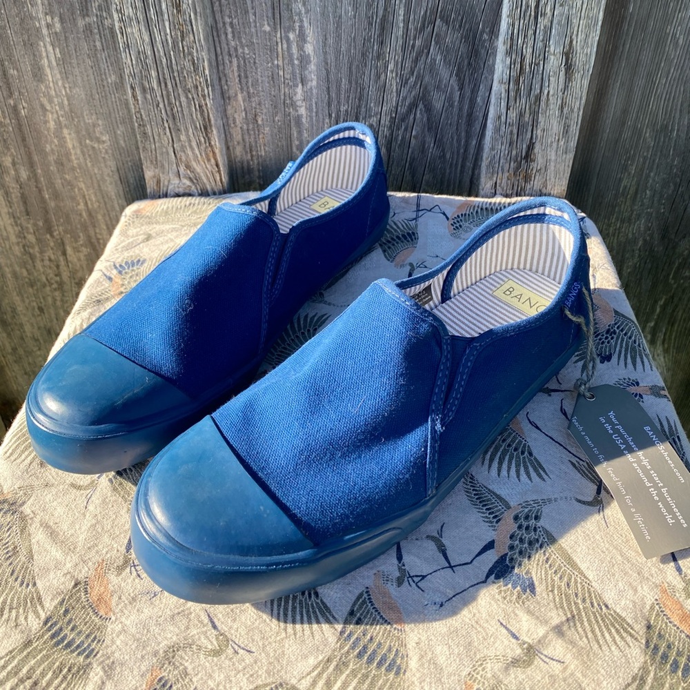 Bangs Slip on Cobalt Loafers NWT
